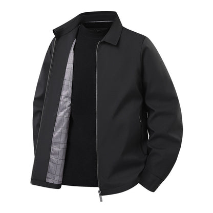 Men's Lightweight Harrington Jacket with Softshell Outer Material and Glencheck Lining Shop Velvia