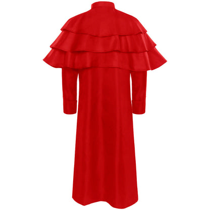 women's elegant maxicape coat with layered shoulder capes and stand-up collar Shop Velvia