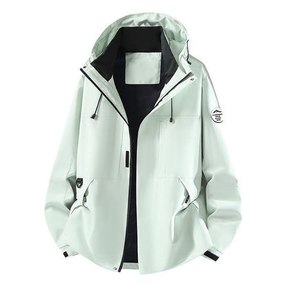 Men's Technical Softshell Hooded Jacket with concealed front zipper and multifunction pockets Shop Velvia