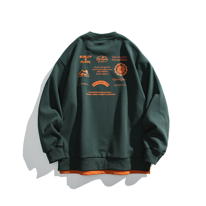 Unisex Oversized Sweatshirt with large back print, layered look, and ribbed cuffs Shop Velvia