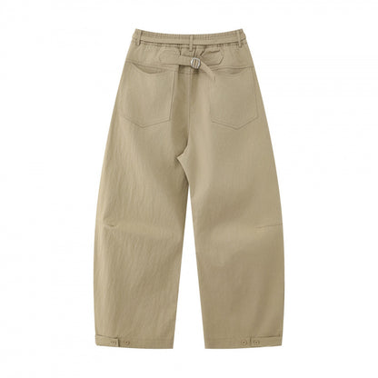 Unisex wide layered pants with balloon-shaped silhouette, high waist and drawstring Shop Velvia