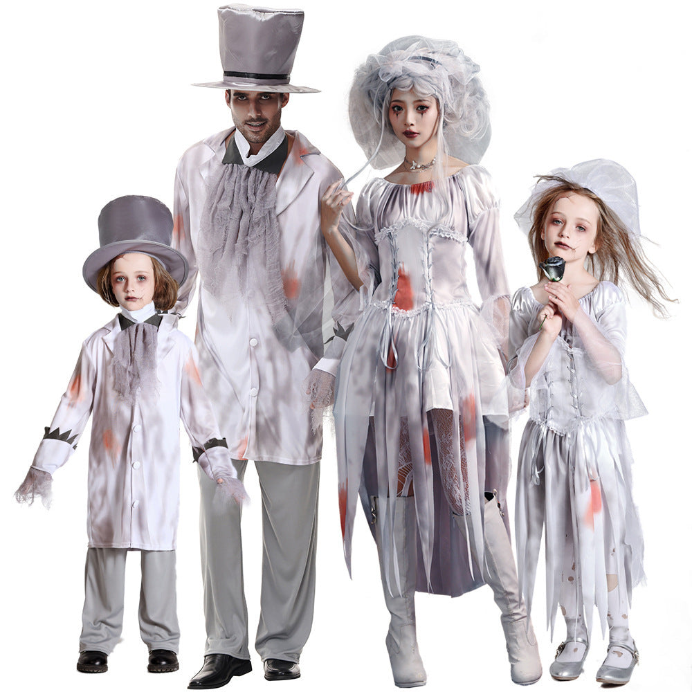Men's Creepy Ghost Costume with Stylish Hat and Torn Details Shop Velvia