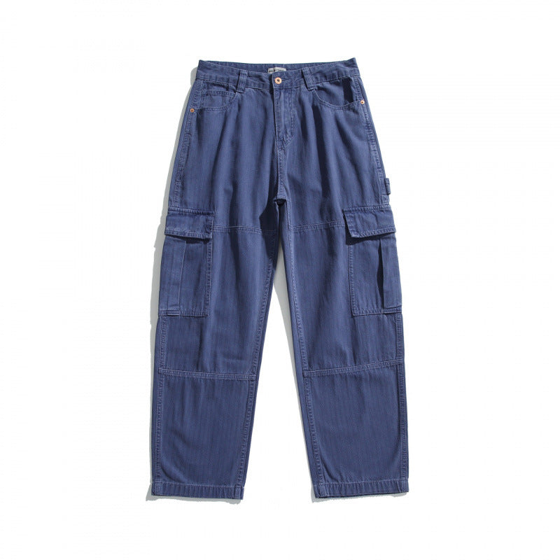 Men's Relaxed-Fit Carpenter Cargo Pants made of lightweight canvas with patch flap pockets Shop Velvia