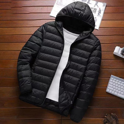 Men's nan ultra-light hooded quilted jacket with packing function and windproof shell Shop Velvia