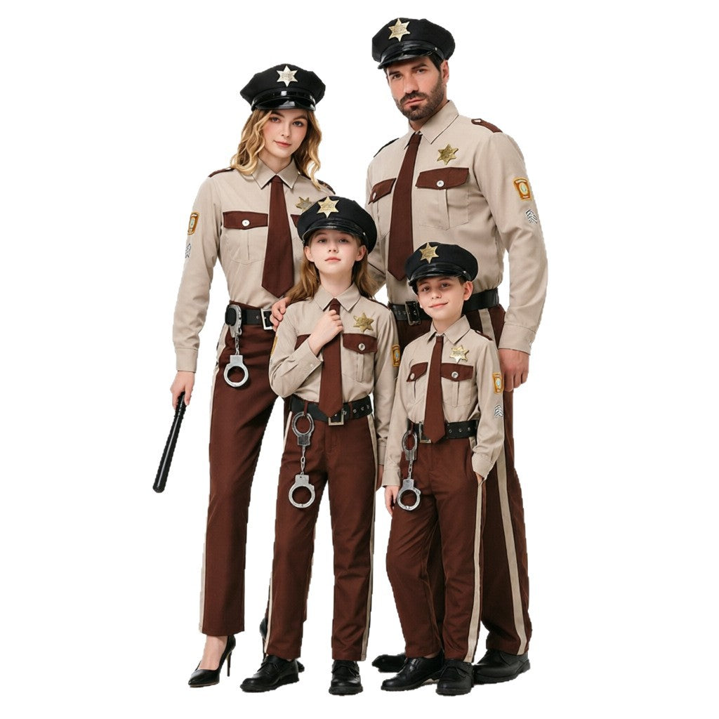 Men's police costume with decorative uniform and accessories Shop Velvia