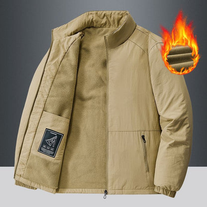 Men's lightweight transitional jacket with fleece lining and stand-up collar Shop Velvia