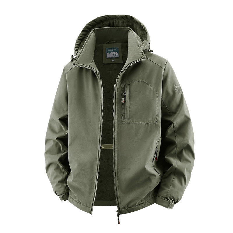 Men's Lightweight Softshell Field Jacket with Adjustable Hood and Organizer Chest Pocket Shop Velvia