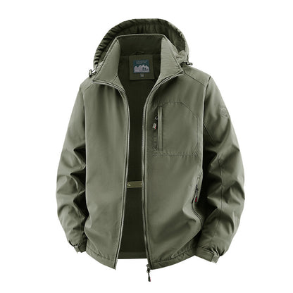 Men's Lightweight Softshell Field Jacket with Adjustable Hood and Organizer Chest Pocket Shop Velvia