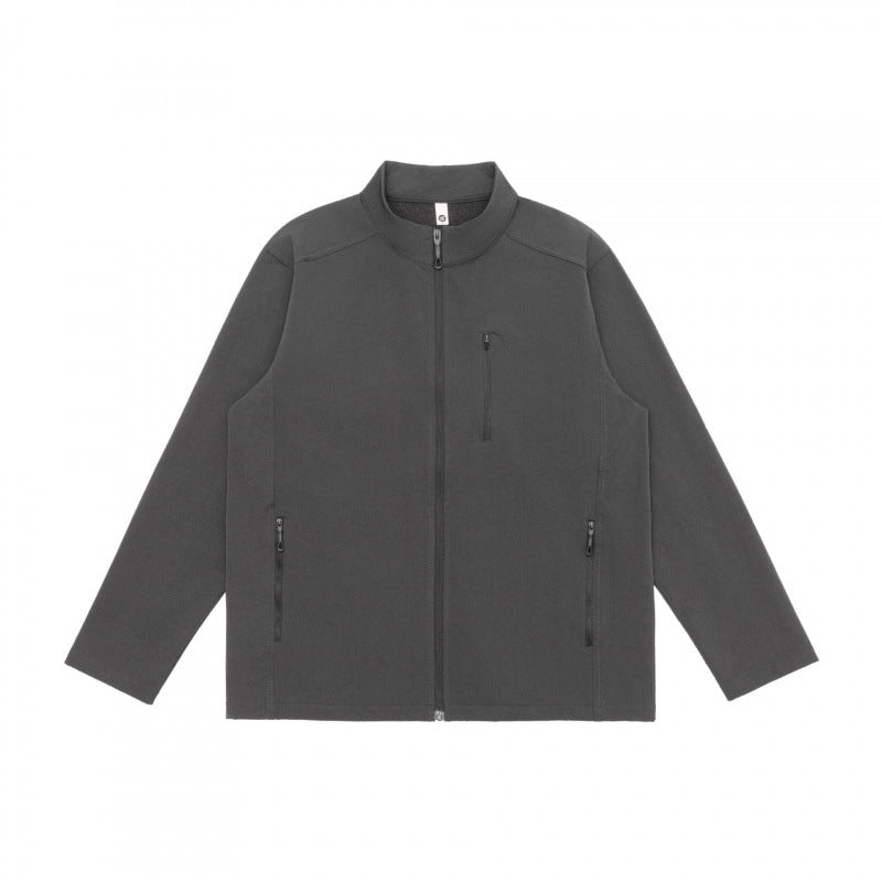 Unisex Light Tech-Fleece Zip Jacket with Stand-Up Collar, three Zip Pockets and Straight Cut Shop Velvia