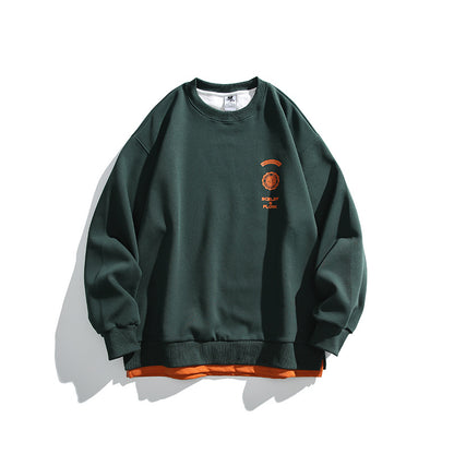 Unisex Oversized Sweatshirt with large back print, layered look, and ribbed cuffs Shop Velvia