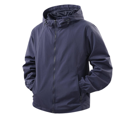 Men's Lightweight Breathable Hooded Windbreaker with Mesh Lining and Zipper Pockets Shop Velvia