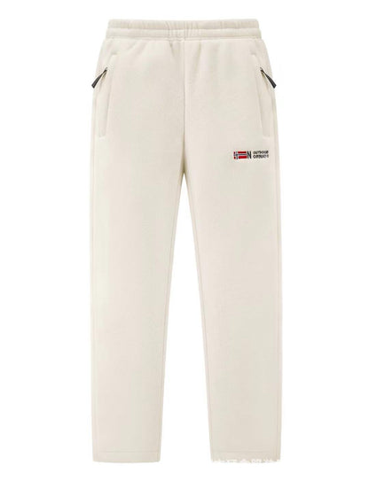 Women Comfortable Thermo-Fleece Jogging Pants with Elastic Waistband and Zipper Pockets Shop Velvia