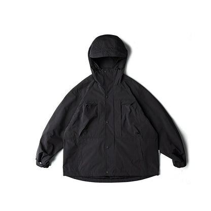 Unisex Water-Repellent Oversize Parka Jacket with Hood and Multifunctional Pockets Shop Velvia