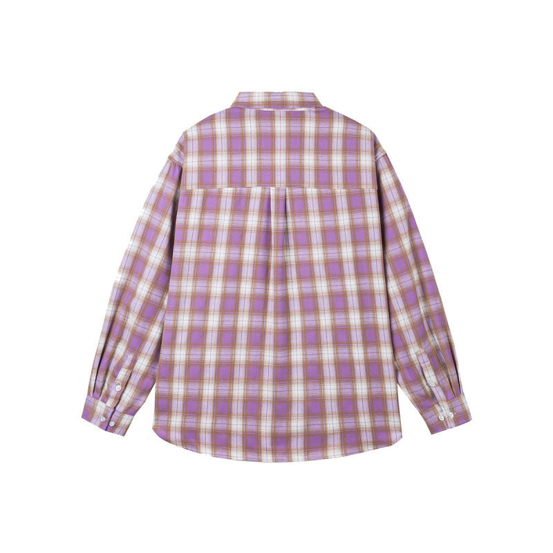 Women Oversized Check Shirt with Longline Cut, Chest Pocket and Rounded Hem Shop Velvia