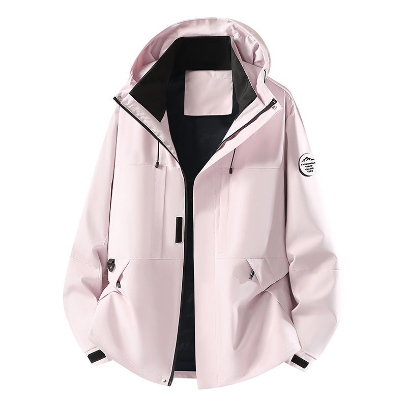 Men's Technical Softshell Hooded Jacket with concealed front zipper and multifunction pockets Shop Velvia