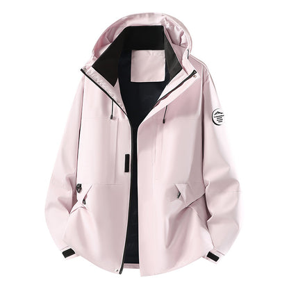 Men's Technical Softshell Hooded Jacket with concealed front zipper and multifunction pockets Shop Velvia