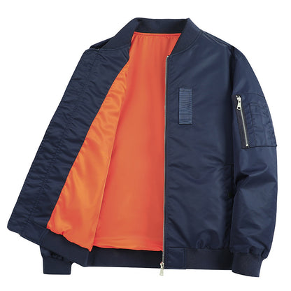 Men's Lightweight Flight Bomber Jacket with Water-Repellent Shell and Contrast Lining Shop Velvia