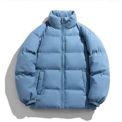 Women's Short Cut Thermal Puffer Jacket with Stand-Up Collar and Minimalist Zipper Front Shop Velvia