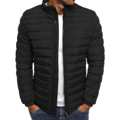 Men's lightweight quilted jacket with high collar and practical pockets Shop Velvia