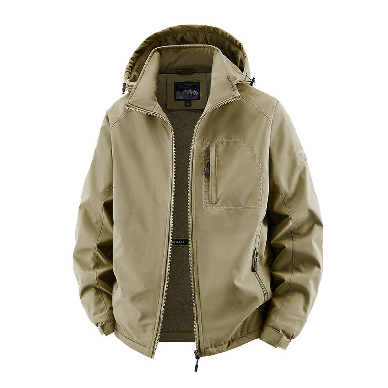Men's Lightweight Softshell Field Jacket with Adjustable Hood and Organizer Chest Pocket Shop Velvia