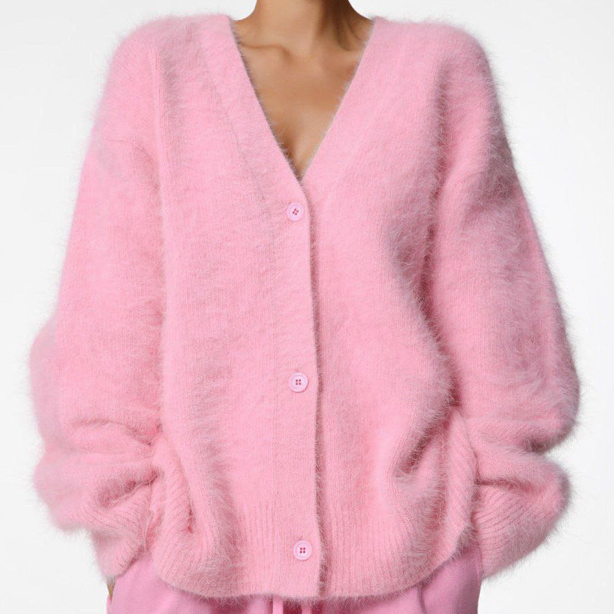 Women's Cozy Cardigan made of fine Mohair Shop Velvia
