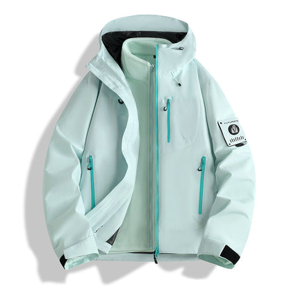 Men's Multifunctional Softshell Jacket with Removable Fleece Lining, Tactical Zipper Pockets and Hood Shop Velvia