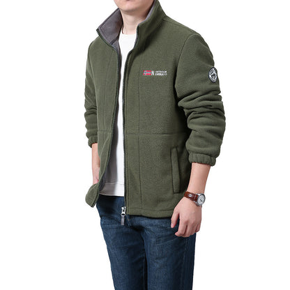 Men's microfleece quilted jacket with stand-up collar, elastic cuffs and concealed side pockets Shop Velvia