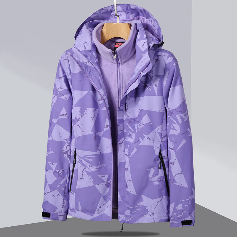 Women's two-layer softshell jacket with removable fleece inner jacket and hood Shop Velvia