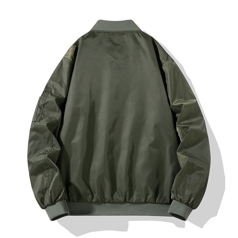 Men's Pilot Bomber Jacket in Military Look with Contrasting Lining, Arm Pocket and Ribbed Cuffs Shop Velvia
