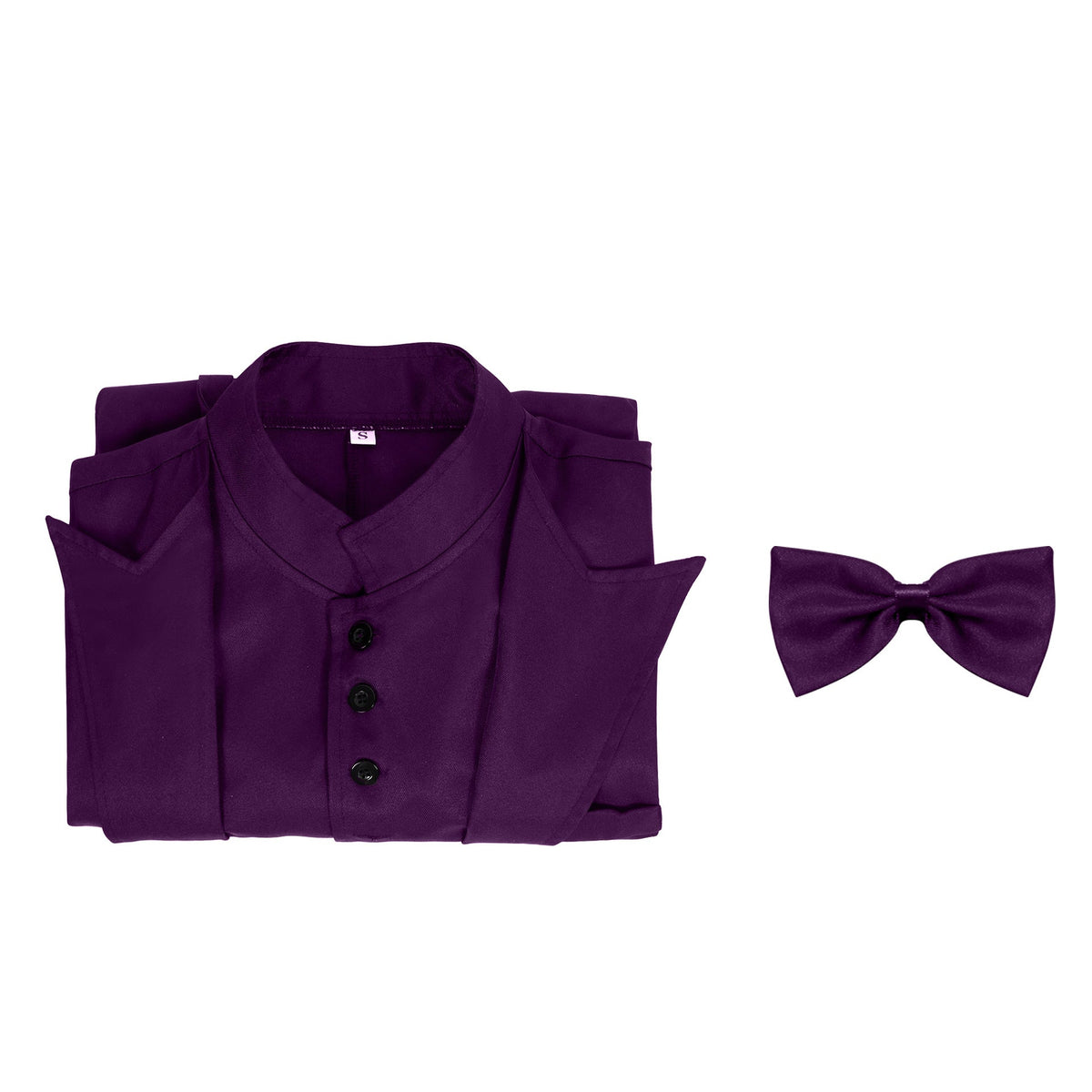 Men's formal tuxedo shirt with concealed button placket, stand-up collar and matching bow tie Shop Velvia