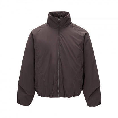 Unisex Short cut lightweight windbreaker in boxy cut with high stand-up collar and elastic hem Shop Velvia