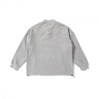 Unisex Oversize Sweatshirt with Henley button placket, kangaroo pocket and drawstring hem Shop Velvia