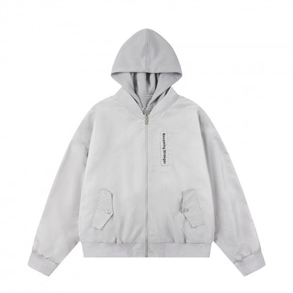 Unisex Oversize Hoodie Blouson Jacket with Ribbed Cuffs and Flap Pockets Shop Velvia