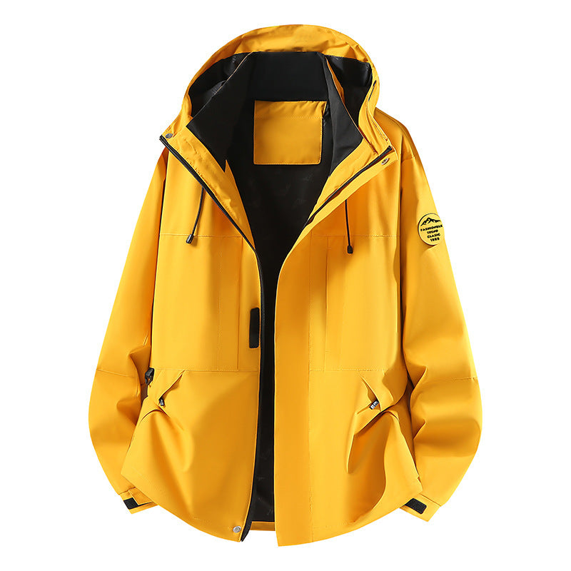 Men's Technical Softshell Hooded Jacket with concealed front zipper and multifunction pockets Shop Velvia