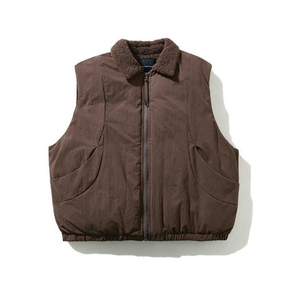 Unisex Padded Vest with Teddy Collar, Zipper and Elastic Hem Shop Velvia