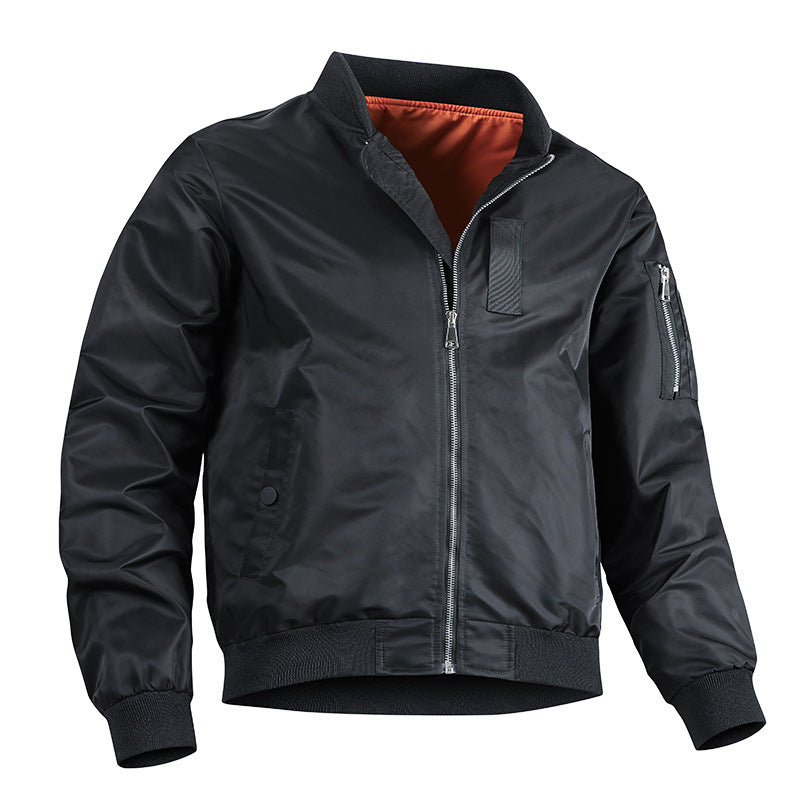 Men's Lightweight Flight Bomber Jacket with Water-Repellent Shell and Contrast Lining Shop Velvia