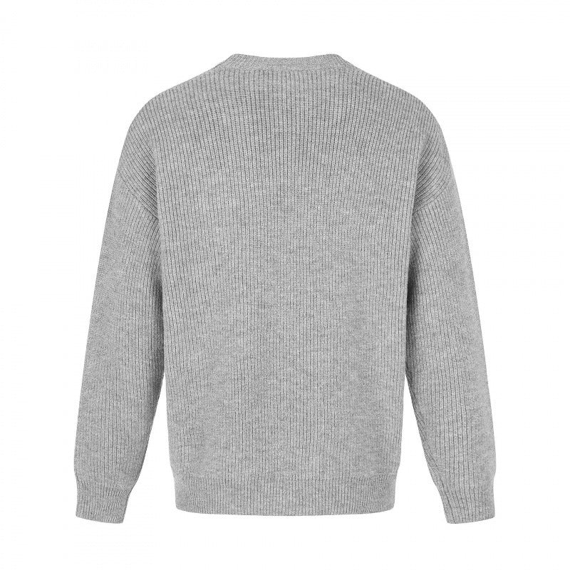 Unisex Soft Oversized Ribbed Sweater with Relaxed Fit and Tonal Texture Shop Velvia