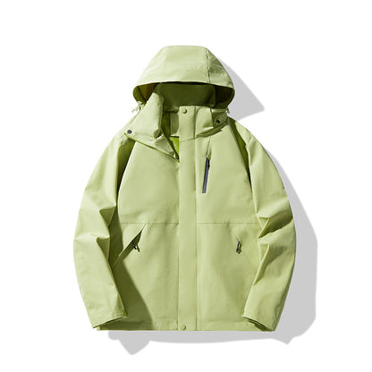 Men's Technical Waterproof Hooded Shell Jacket in Minimalist Urban Look Shop Velvia