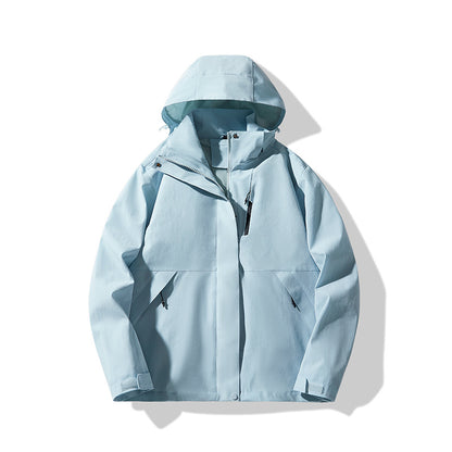 Men's Technical Waterproof Hooded Shell Jacket in Minimalist Urban Look Shop Velvia