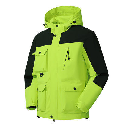 Men's Technical Utility Field Jacket with Hood, Multiple Pockets and Wind-Resistant Shell Shop Velvia