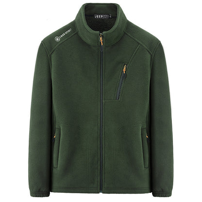 Men's thermal fleece jacket with Sherpa lining, stand-up collar and zippered pockets Shop Velvia