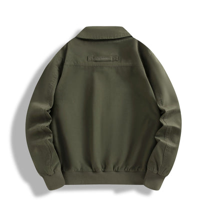 Men's Classic Field Bomber Jacket with Two-Way Zipper and Flap Pockets Shop Velvia