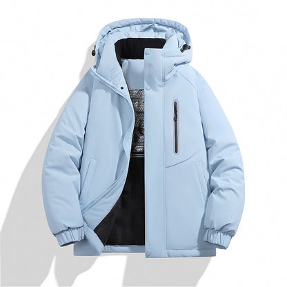 Men's Padded Hooded Winter Jacket with Water-Repellent Membrane and Welded Chest Pocket Shop Velvia