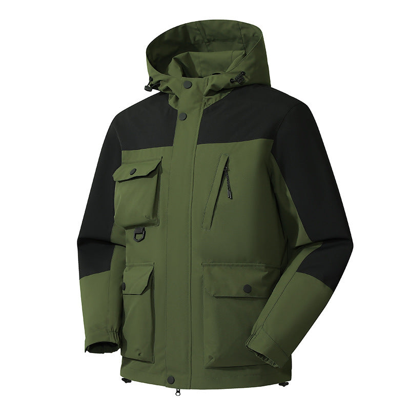 Men's Technical Utility Field Jacket with Hood, Multiple Pockets and Wind-Resistant Shell Shop Velvia