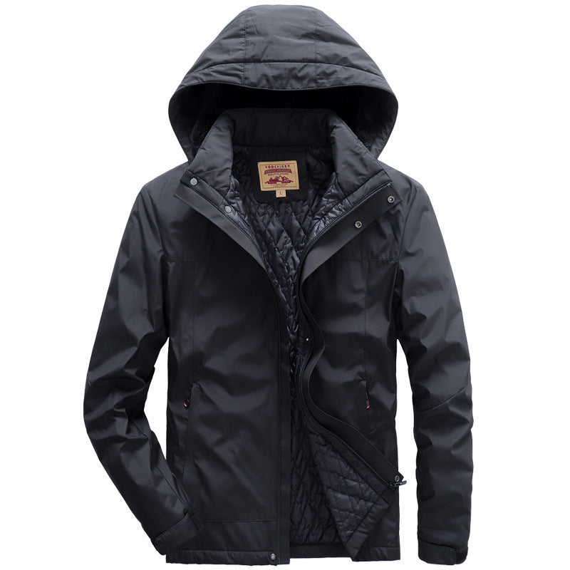 Men's water-repellent padded thermal jacket with adjustable hood and windproof membrane Shop Velvia