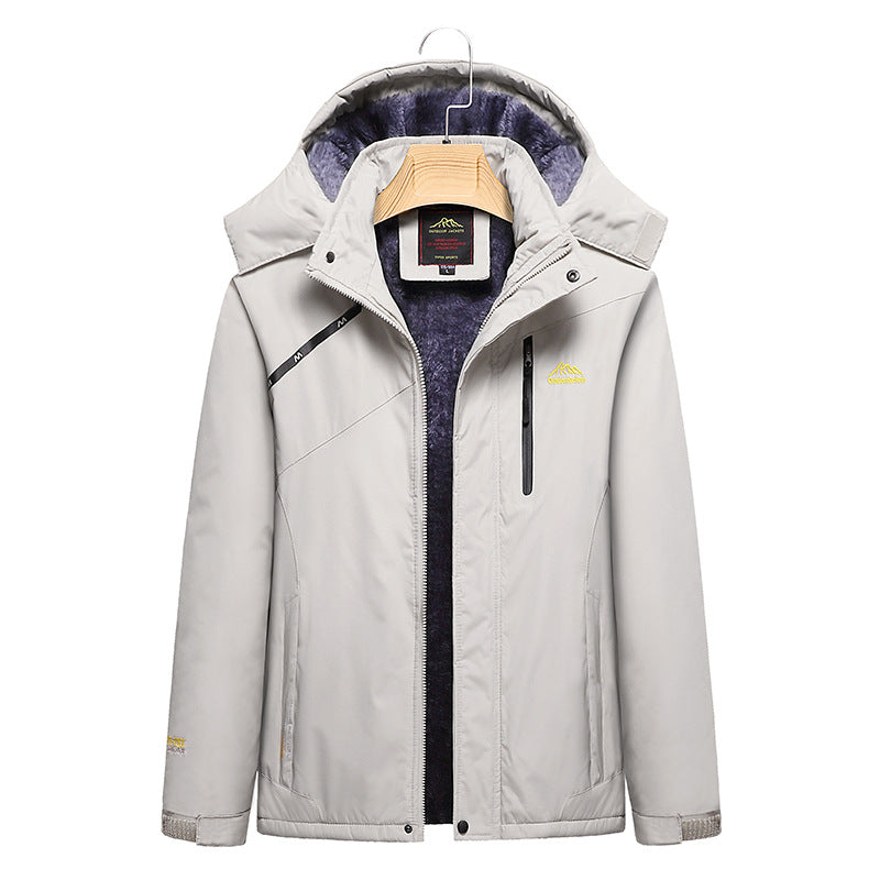 Women's Quilted Winter Jacket with Fleece Lining, Removable Hood, and Waterproof Softshell Outer Layer Shop Velvia