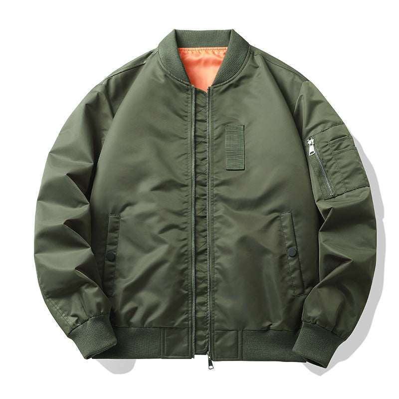 Men's Lightweight Flight Bomber Jacket with Water-Repellent Shell and Contrast Lining Shop Velvia