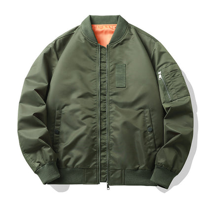 Men's Lightweight Flight Bomber Jacket with Water-Repellent Shell and Contrast Lining Shop Velvia