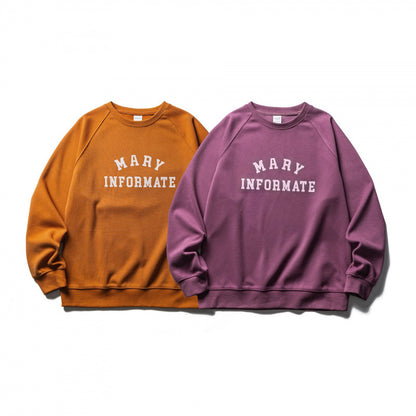 Unisex Oversize Sweatshirt in Collegiate Look with Round Neck and Raglan Sleeves Shop Velvia