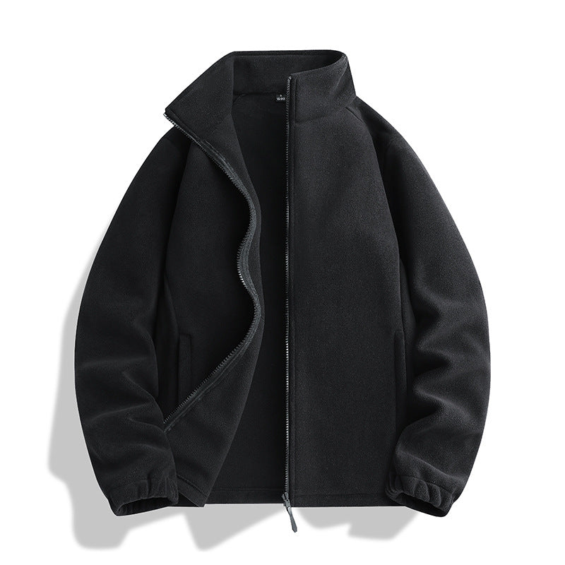 Unisex fleece jacket with standing collar, full-length zipper and elastic cuffs Shop Velvia
